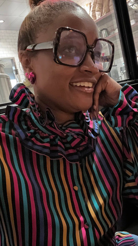 Metallic Pink Candy Heart Statement Earrings