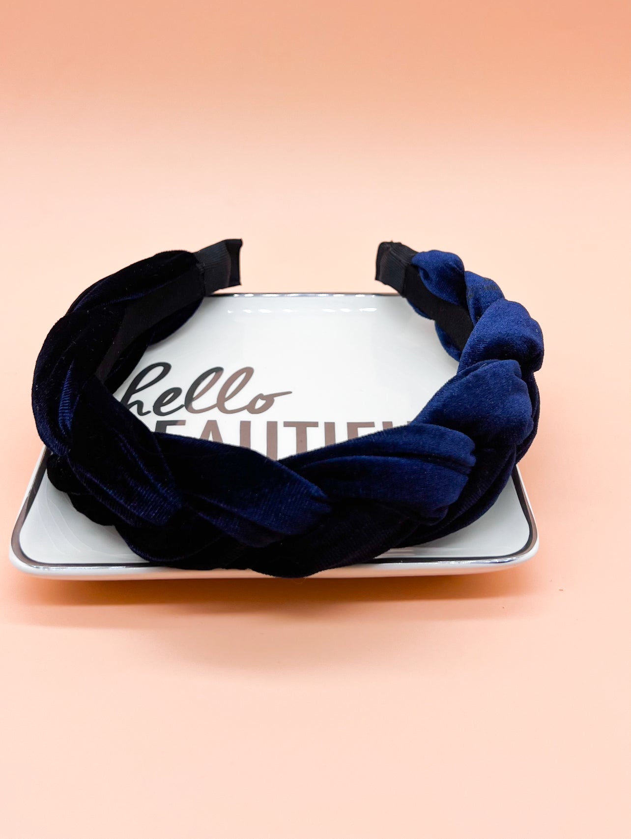 Blue Velvet Twist Headband