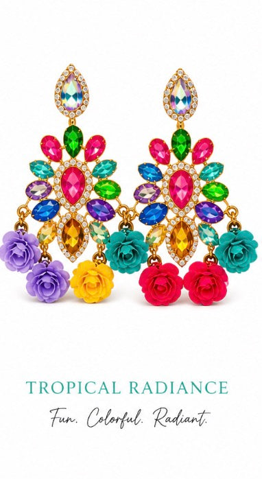 Tropical Radiance Statement Earrings