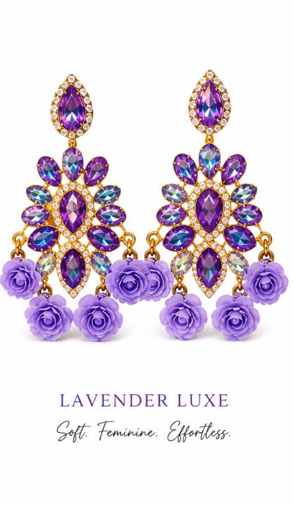 Lavender Luxe Statement Earrings