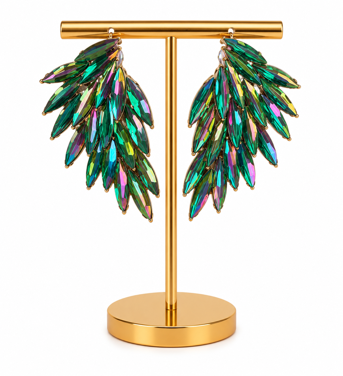 Emerald Aura Statement Earrings