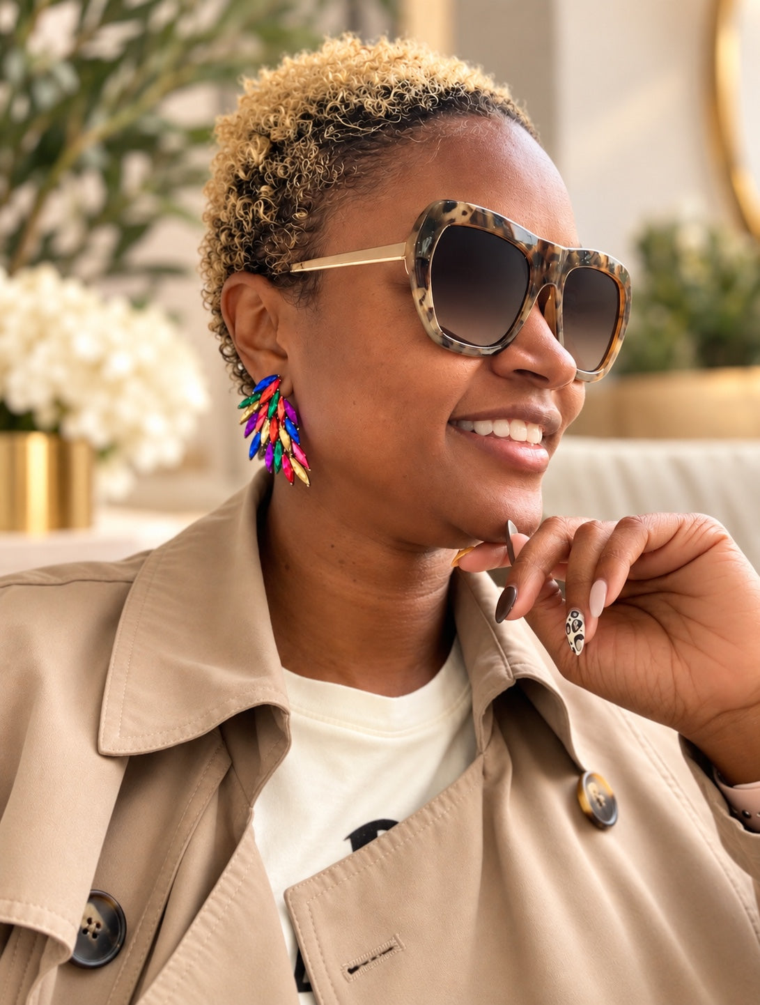 Main Character Gem Statement Earrings