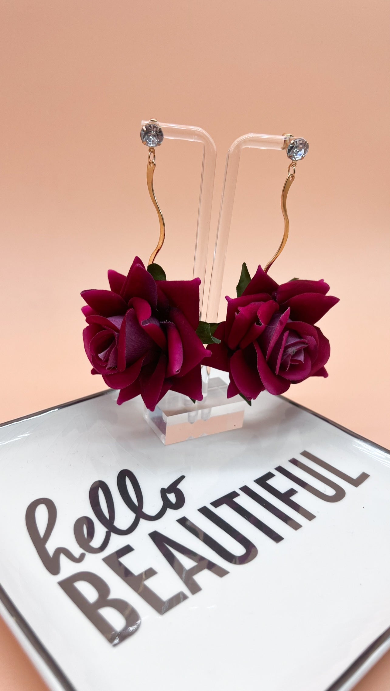 Rose Bud Statement Earrings