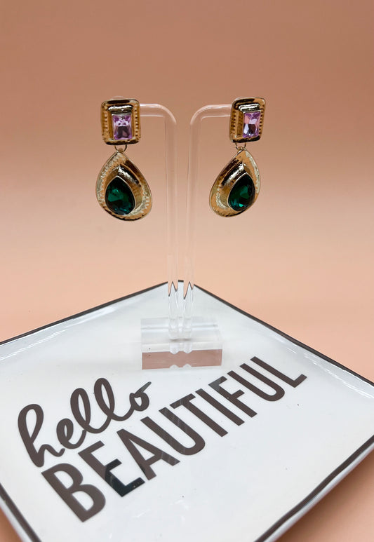 V V Statement Earrings