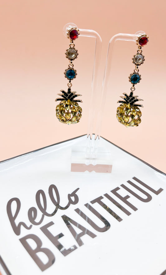 Pineapple Drop Earrings